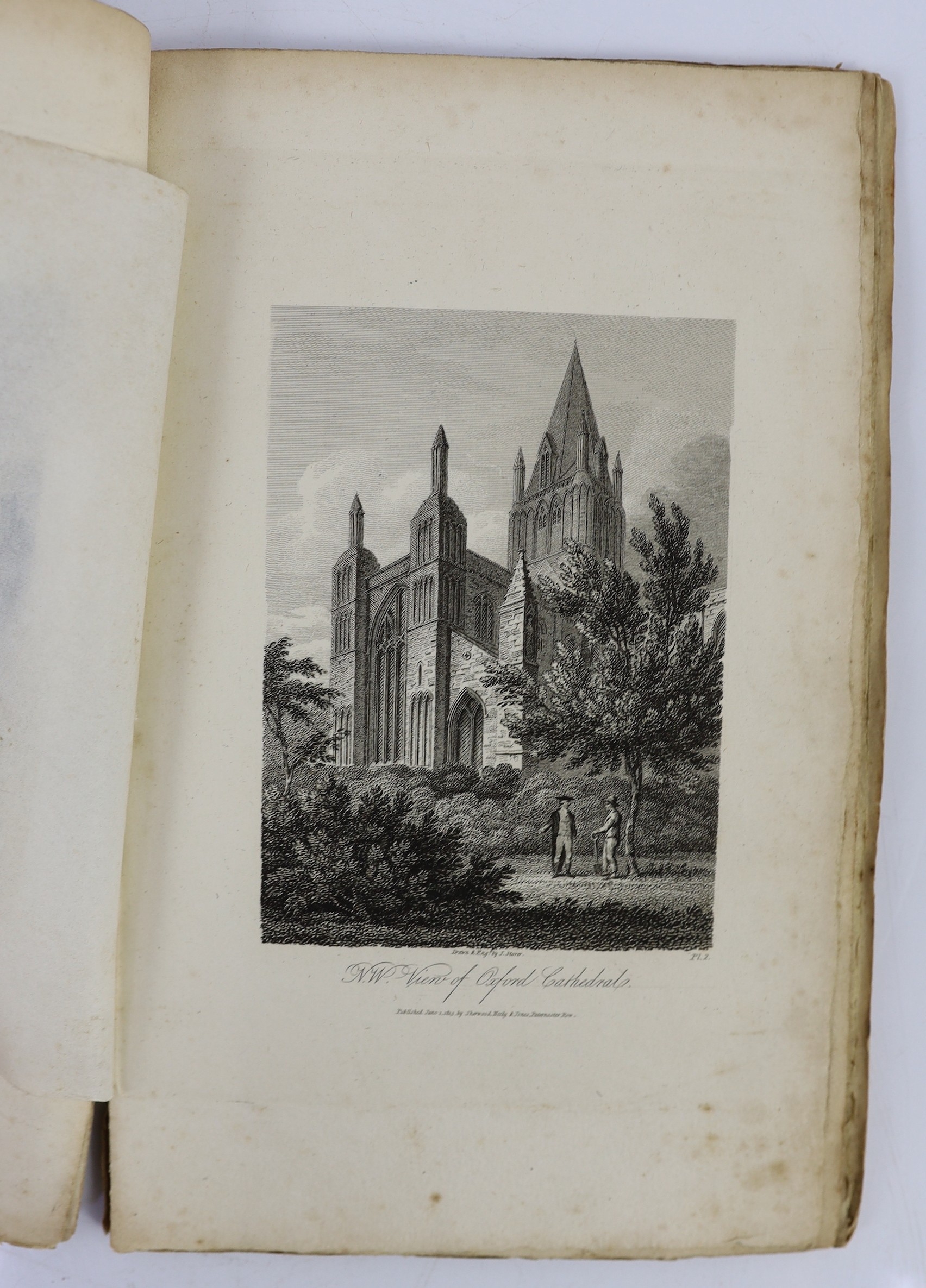 OXON: Warton, Rev. Thomas - The History and Antiquities of Kiddington....3rd edition. frontis.; old half calf and marbled boards, gilt top and marbled e/ps., 4to. 1815; Weare, T.W., editor - Some Remarks upon the Church